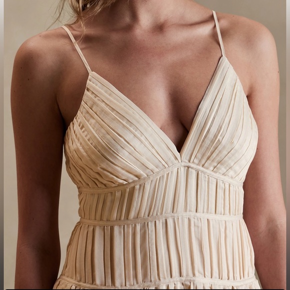 NWT BANANA REPUBLIC JACQUI PLEATED MAXI DRESS - Picture 5 of 12